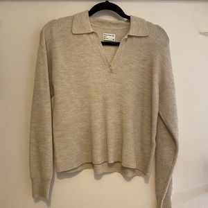 Frank and Oak wool blend Polo collar sweater, XS